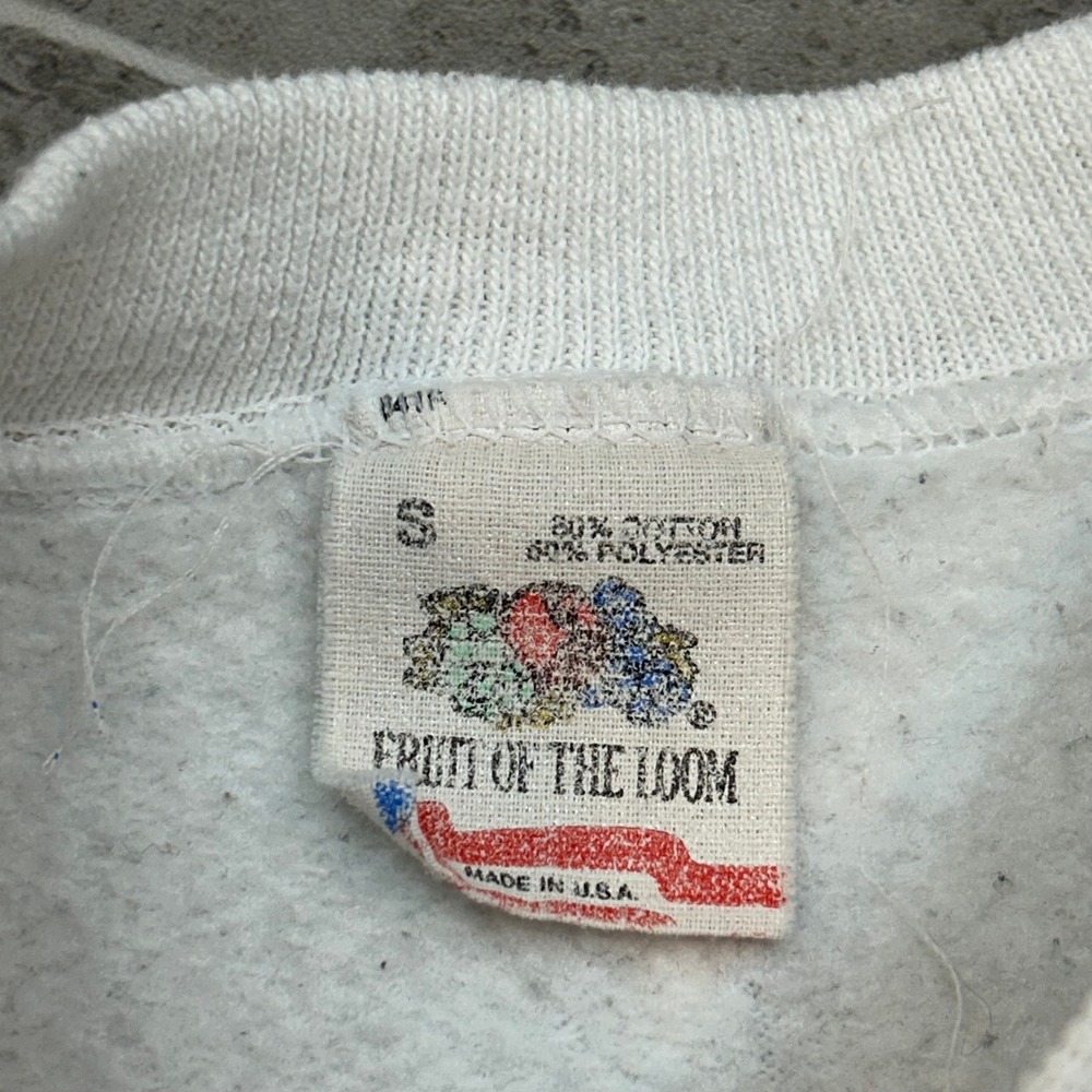 80s Vintage Pheasant Stamp Sweatshirt Mens Small USPS Pullover Crewneck White - Picture 5 of 9